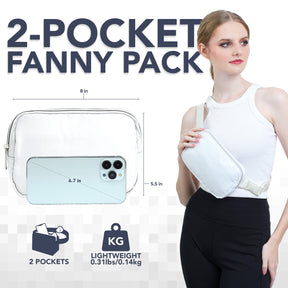 White Fanny Pack Belt Bag for Women I Cross Body Fanny Packs for Women - Crossbody Bags small Waist Bag Men