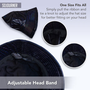 Rave Bucket Hat for Women & Men - Holographic Black