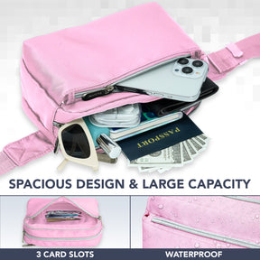 Pink Fanny Pack Belt Bag for Women I Cross Body Fanny Packs for Women - Crossbody Bags small Waist Bag Men