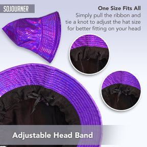 Rave Bucket Hat for Women & Men - Holographic Purple