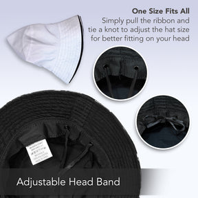 Rave Bucket Hat for Women & Men - Solid White