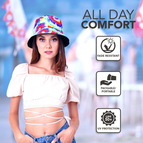 Rave Bucket Hat for Women & Men - Classic Tie Dye