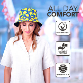 Rave Bucket Hat for Women & Men - Lemons