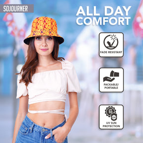 Rave Bucket Hat for Women & Men - Mushroom Yellow