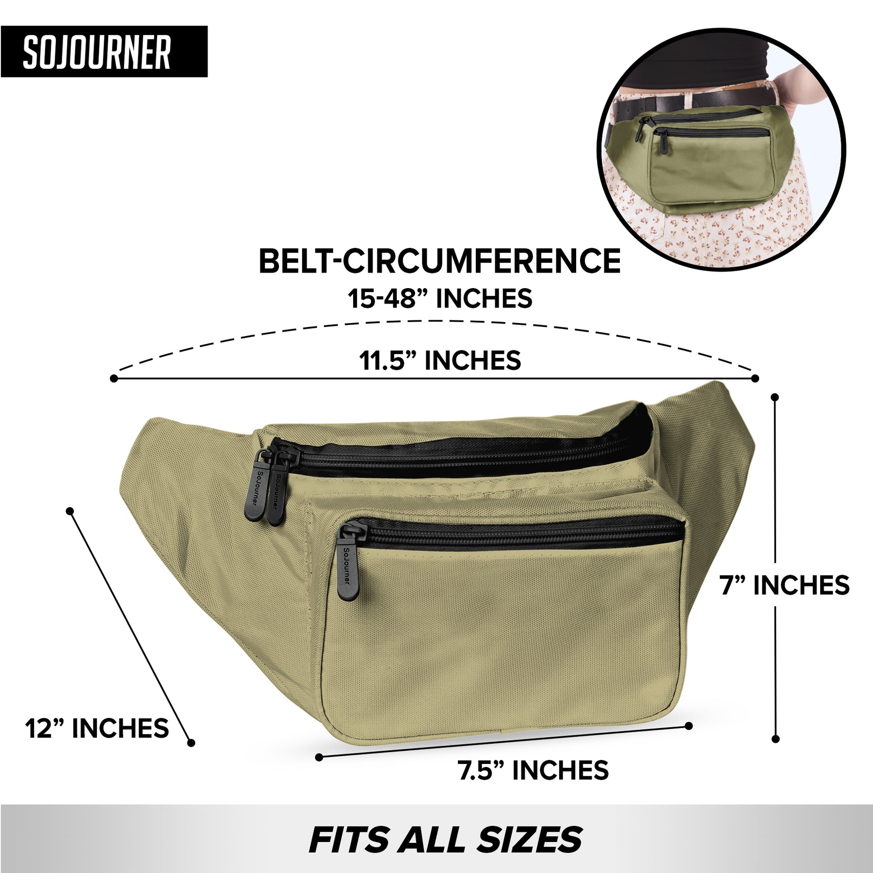 Olive Green Fanny Pack Belt Bag I Mens Fanny Packs for Women Fashionable - Crossbody Bag Bum bag Waist Bag Waist Pack