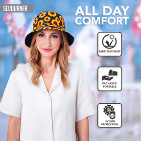 Rave Bucket Hat for Women & Men - Sunflower