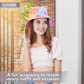 Rave Bucket Hat for Women & Men - Holographic Tie-Dye