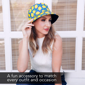 Rave Bucket Hat for Women & Men - Lemons