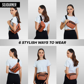 Brown Fanny Pack Belt Bag I Mens Fanny Packs for Women Fashionable - Crossbody Bag Bum bag Waist Bag Waist Pack
