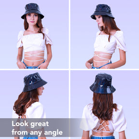 Rave Bucket Hat for Women & Men - Holographic Black