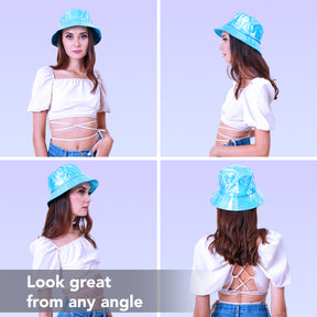 Rave Bucket Hat for Women & Men - Holographic Blue