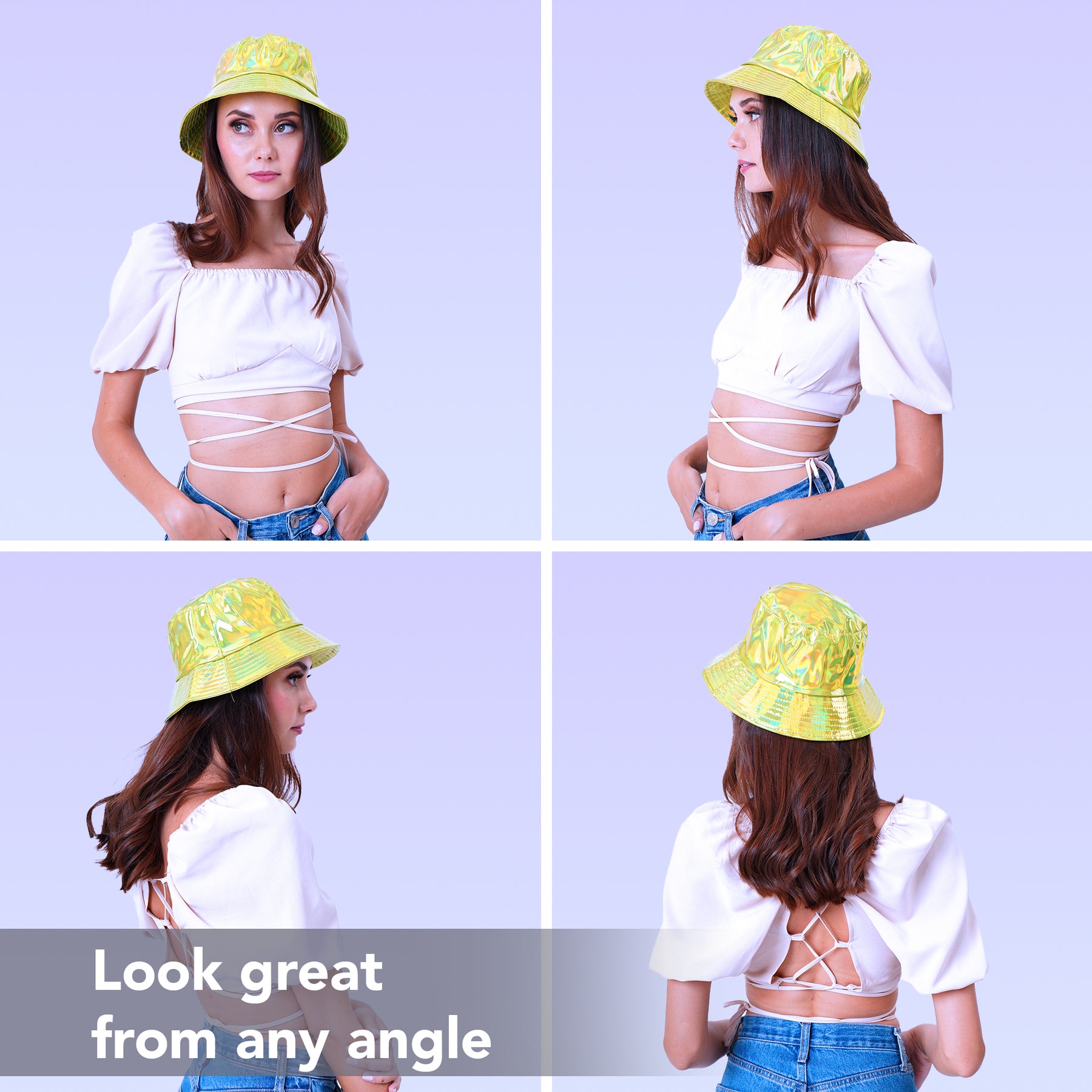 Rave Bucket Hat for Women & Men - Holographic Green