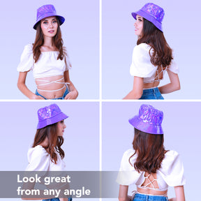 Rave Bucket Hat for Women & Men - Holographic Purple