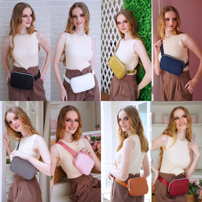 White Fanny Pack Belt Bag for Women I Cross Body Fanny Packs for Women - Crossbody Bags small Waist Bag Men