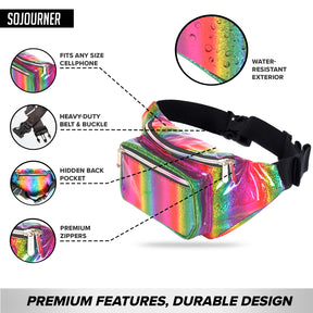 Rainbow Glitter Fanny Pack