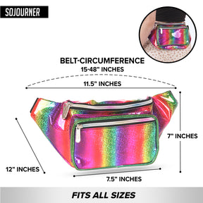 Rainbow Glitter Fanny Pack