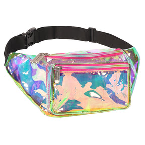 Transparent Pink & Gold Fanny Pack