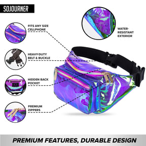 Purple Transparent Fanny Pack