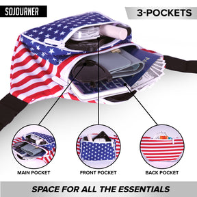 USA American Flag Fanny Pack