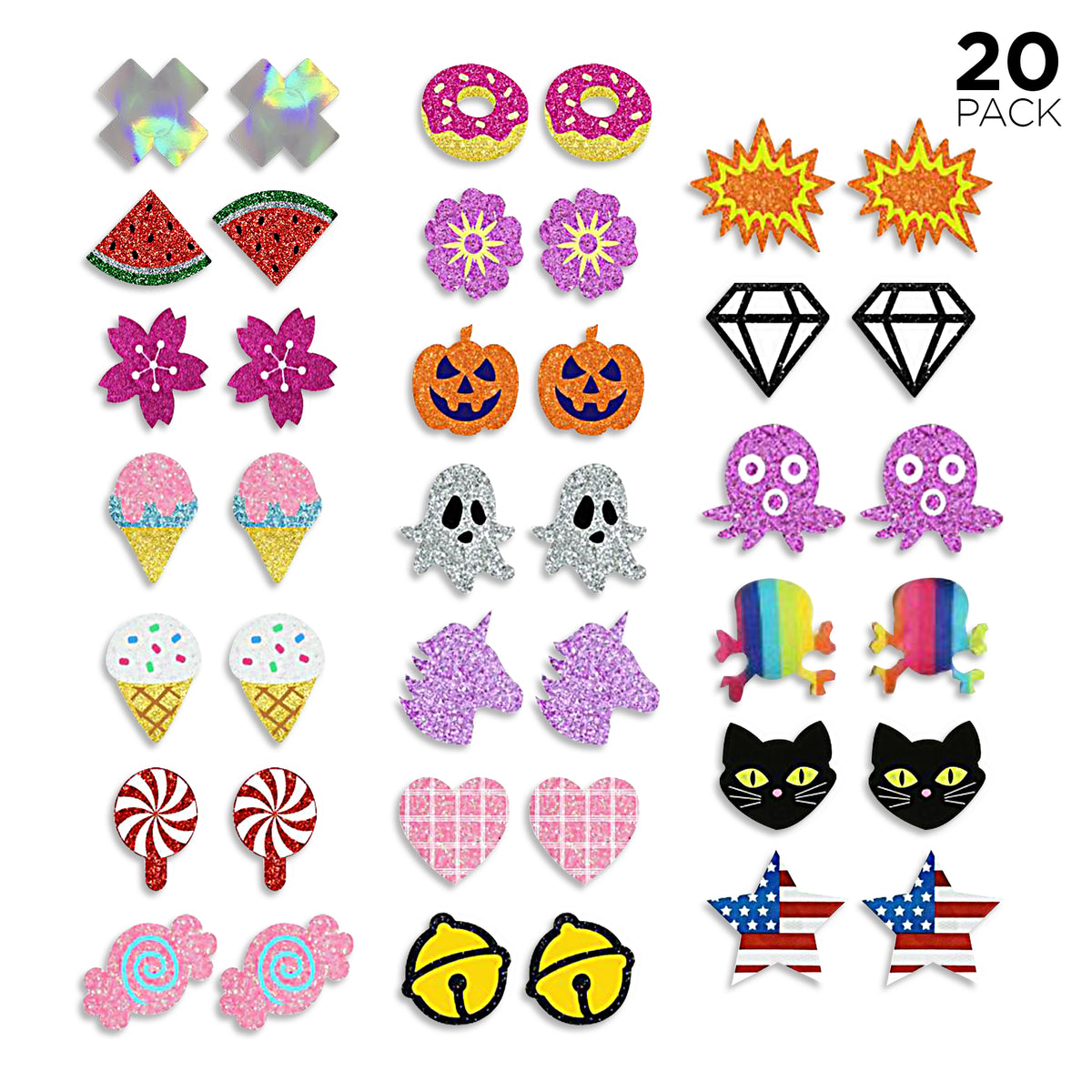 SoJourner Nipplecovers Rave Pasties - Nipple Covers Breast Petals for Women | Disposable Self Adhesive Cover [20 Pcs - Doing Me]