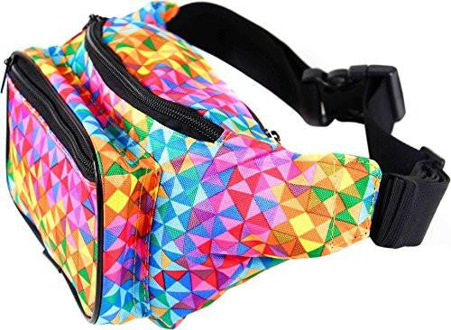 Fanny Pack Rainbow Rave Triangles Fanny Pack - SoJourner Bags