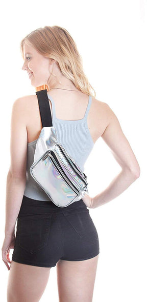 Holographic Silver Fanny Pack