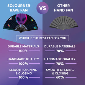 SoJourner Bags Rave Hand Fan (Alien)