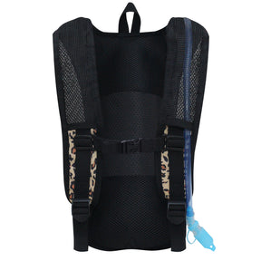 Hydration Pack Backpack - 2L Water Bladder - Cheetah