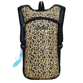 Hydration Pack Backpack - 2L Water Bladder - Cheetah