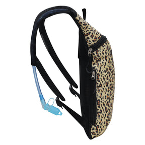 Hydration Pack Backpack - 2L Water Bladder - Cheetah