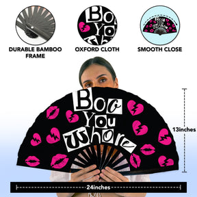 SoJourner Bags Rave Hand Fan (Boo You Whore)