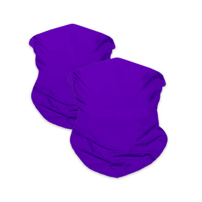 Purple Neck Gaiter Face Mask Bandana (2 Pack) - Neck Gators Face Coverings for Men & Women I Neck Gator Masks