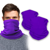 Purple Neck Gaiter Face Mask Bandana (2 Pack) - Neck Gators Face Coverings for Men & Women I Neck Gator Masks