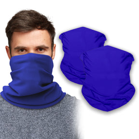 Blue Neck Gaiter Face Mask Bandana (2 Pack) - Neck Gators Face Coverings for Men & Women I Neck Gator Masks