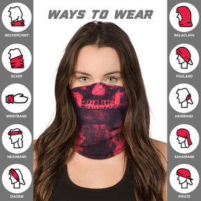 Halloween Neck Gaiter Face Mask Bandana (2 Pack) - Neck Gators Face Coverings for Men & Women I Neck Gator Masks