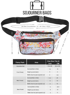 Fanny Pack Floral Dandelion Fanny Pack (light blue) - SoJourner Bags