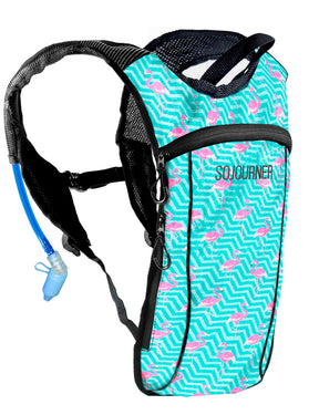 Hydration Pack Backpack - 2L Water Bladder - Flamingo