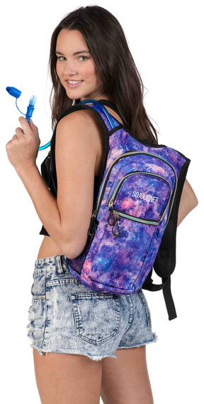 Fanny Pack Medium Hydration Pack Backpack - 2L Water Bladder - Galaxy - SoJourner Bags