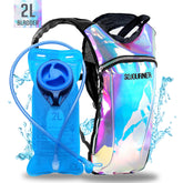 Hydration Pack Backpack - 2L Water Bladder - Iridescent Blue