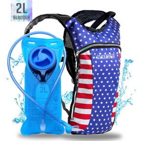 Hydration Pack Backpack - 2L Water Bladder - USA