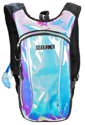 Hydration Pack Backpack - 2L Water Bladder - Iridescent Blue