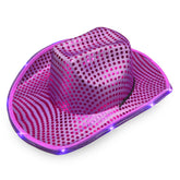 Purple Light Up Cowboy Hat for Women - LED Cowboy Hat for Bachelorette Parties, Halloween and More - Neon Cowboy Hat Light Up with our LED Sequins on all Light Up Cowgirl Hats
