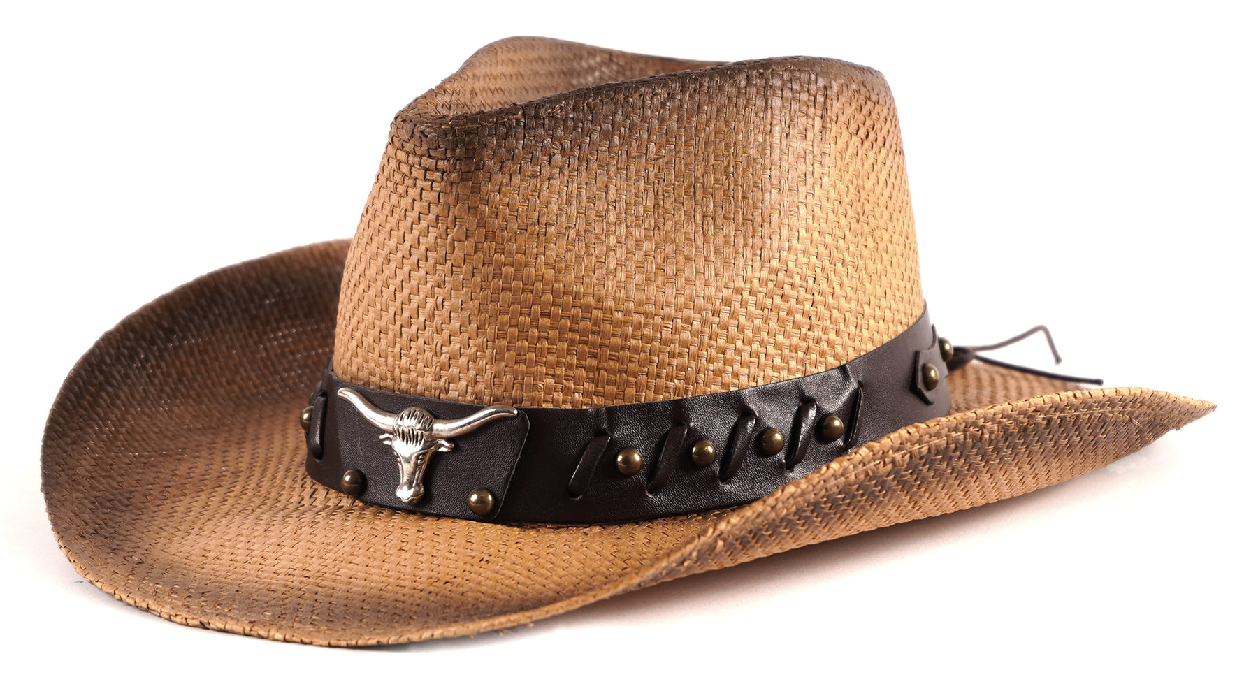 Brown Longhorn Men & Women's Cowboy Cowgirl Hat - Western Hats for Women,  Adjustable Cowboy Hat Men with Wide Brim