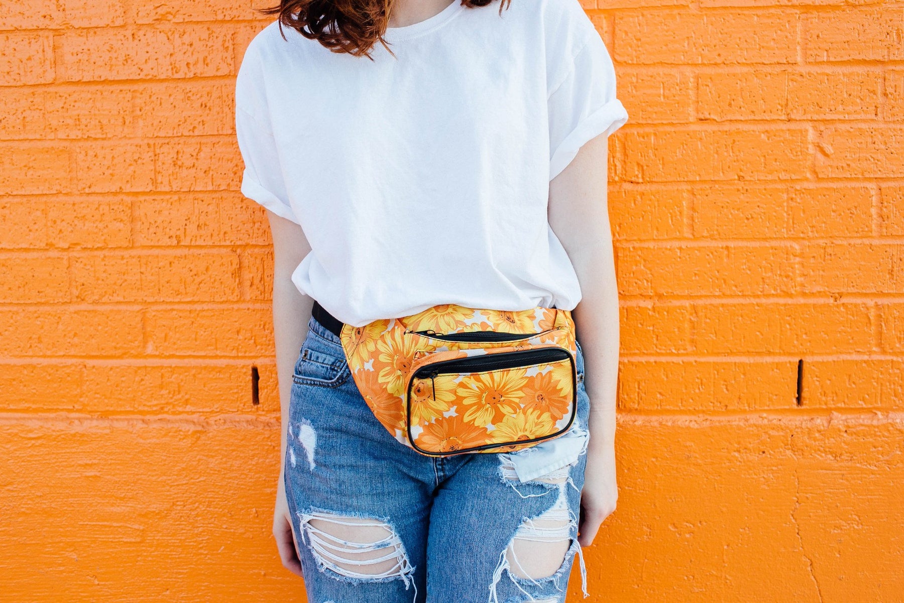 Fanny Pack Floral Sunflower Fanny Pack (Yellow / Orange) - SoJourner Bags