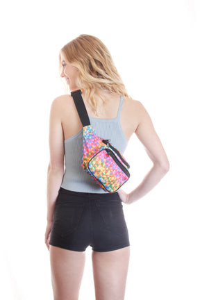 Fanny Pack Rainbow Rave Triangles Fanny Pack - SoJourner Bags