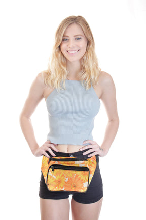 Fanny Pack Floral Sunflower Fanny Pack (Yellow / Orange) - SoJourner Bags