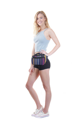 Fanny Pack Woven Boho Navy Fanny Pack - SoJourner Bags