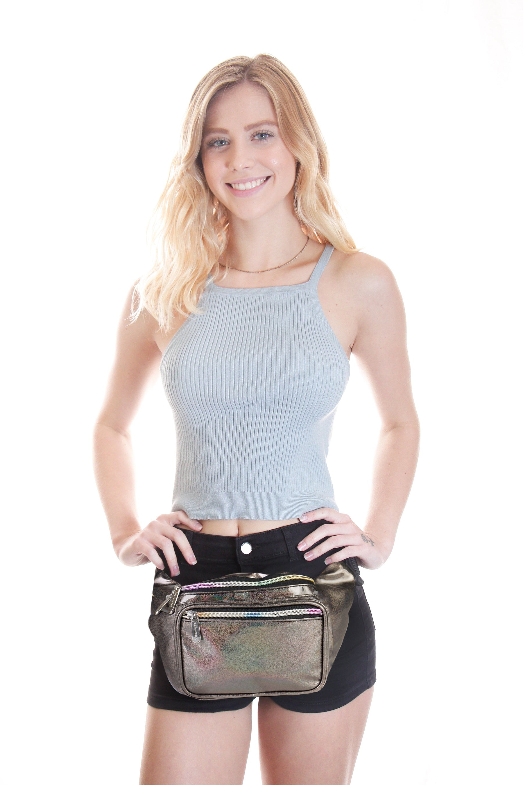 Silver glitter sales fanny pack