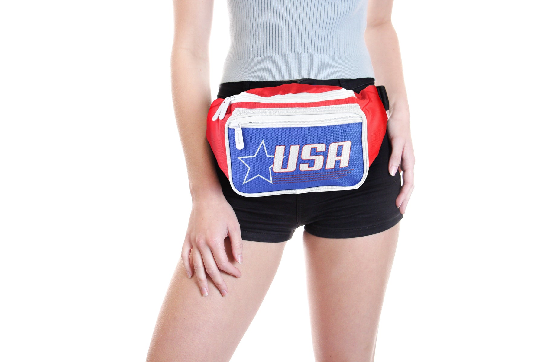 Fanny Pack USA Red White & Blue Star Fanny Pack - SoJourner Bags