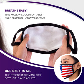 Face Mouth Mask - Cotton Face Covering (9 Pack - USA)